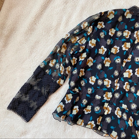 Anna Sui For Anthropologie Victoriana Silk Blouse - Picture 4 of 8